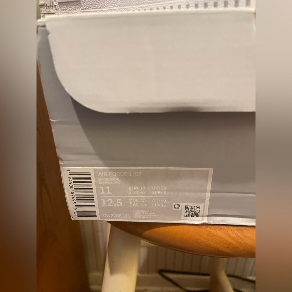 Nike Air Force One Low White Size 11 - Picture 5 of 5